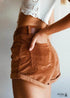 Pantalones cortos hippies vintage color avellana